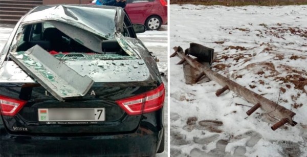 Дело об упавшей на машину с крыши дома бетонной балке. Владелица выиграла суд спустя год Дело об упавшей на машину с крыши дома бетонной балке. Владелица выиграла суд спустя год