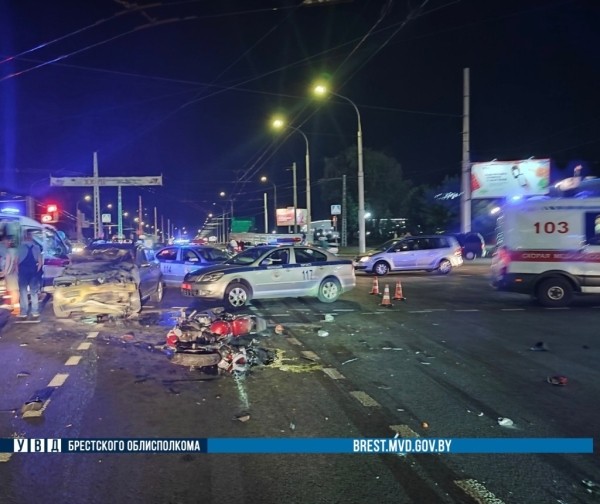 В результате ДТП в Бресте погиб мотоциклист