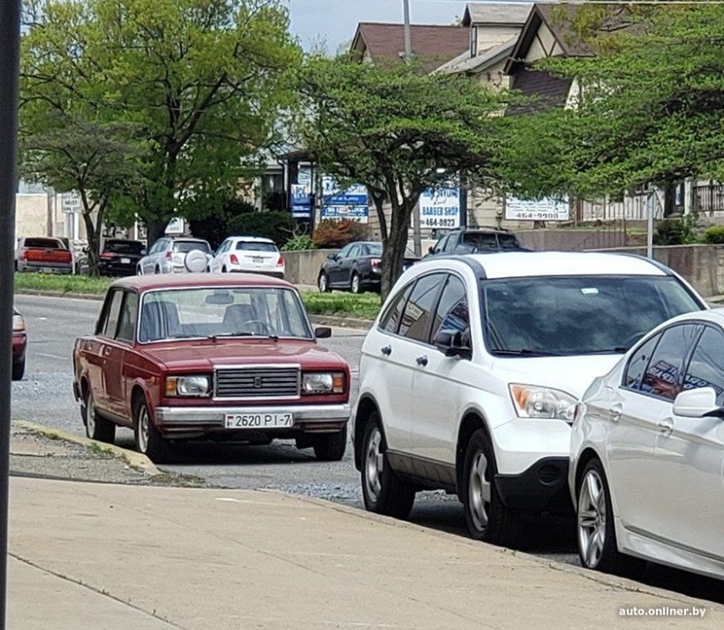 ВАЗ 2107 с белорусскими номерами замечен в США ВАЗ 2107 с белорусскими номерами замечен в США